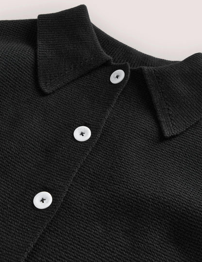 Wool Blend Cardigan-Black-6