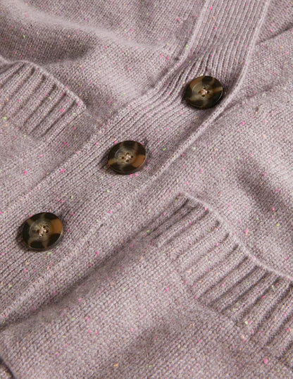 Cashmere Rib Cardigan-Grey, Multi Nep-7