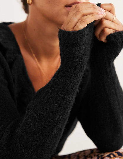 Fluffy Frill Jumper-Black-2