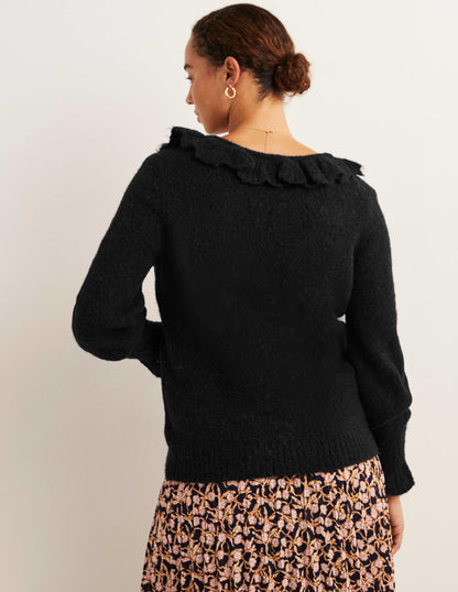 Fluffy Frill Jumper-Black-3
