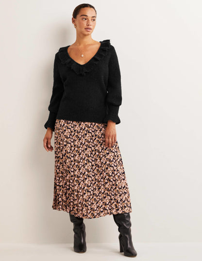 Fluffy Frill Jumper-Black-4