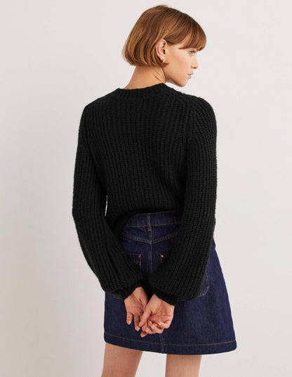 Chunky Ribbed Jumper-Black-3