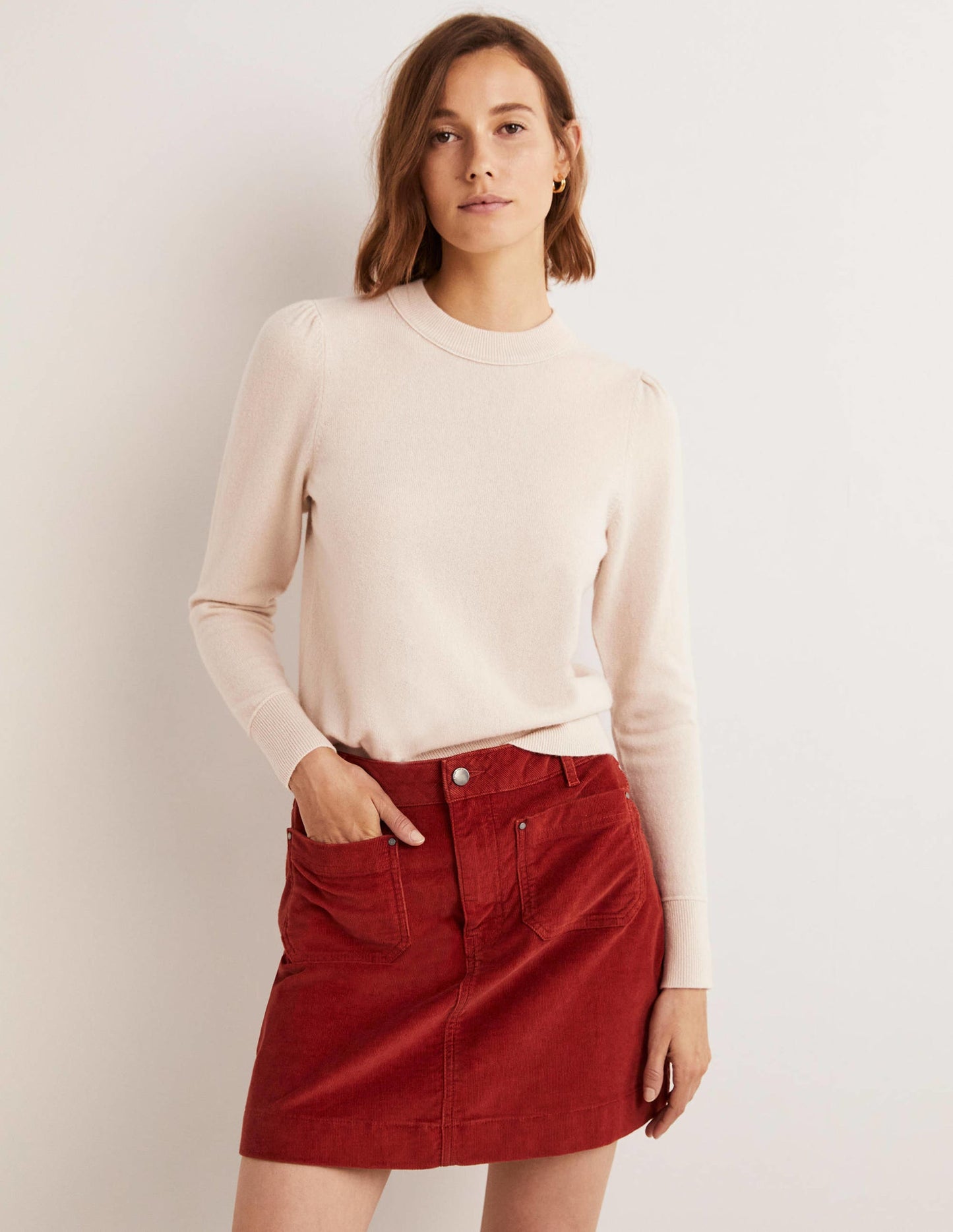 Cashmere Puff Shoulder Jumper-Rope