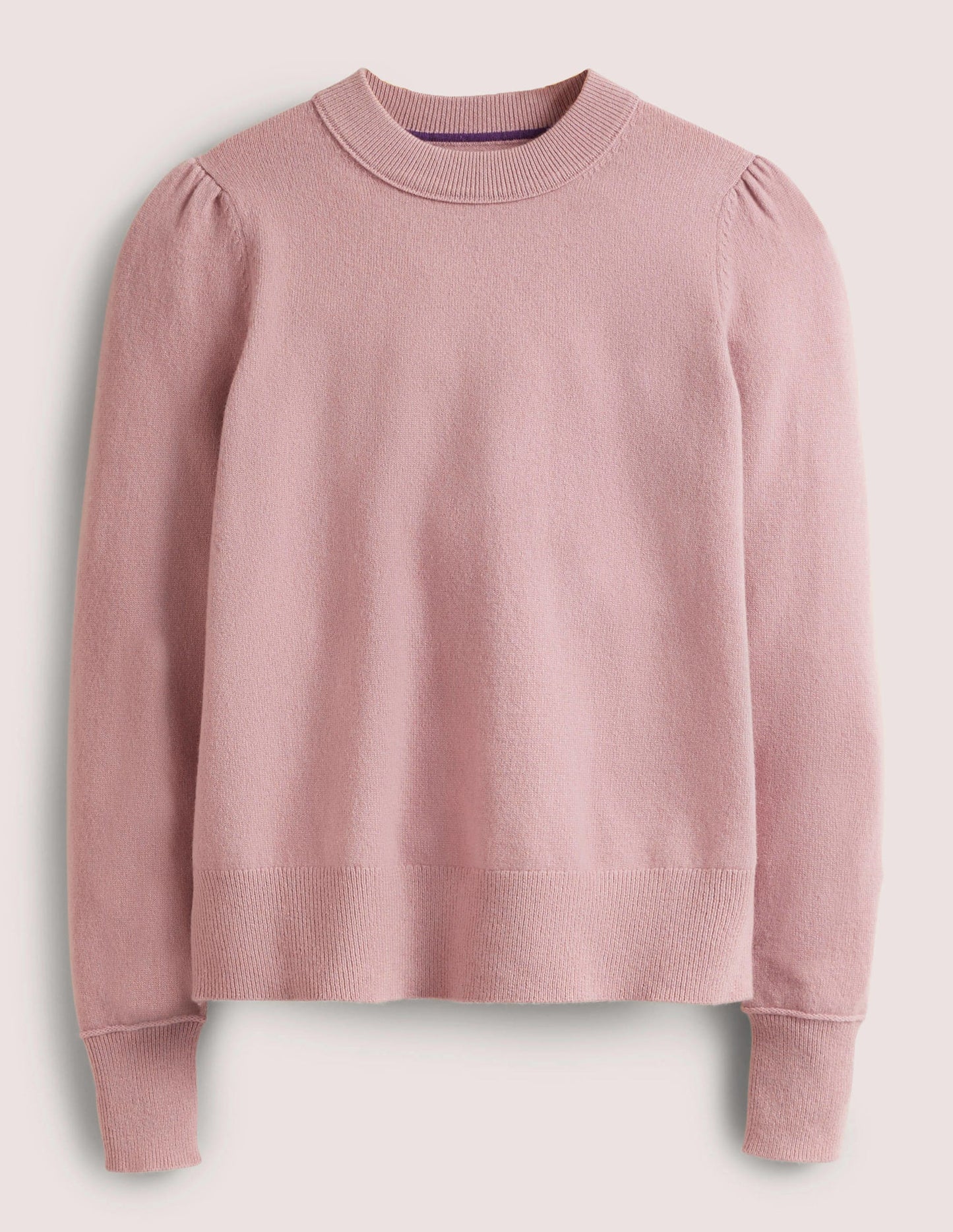 Cashmere Puff Shoulder Jumper-Violet Purple