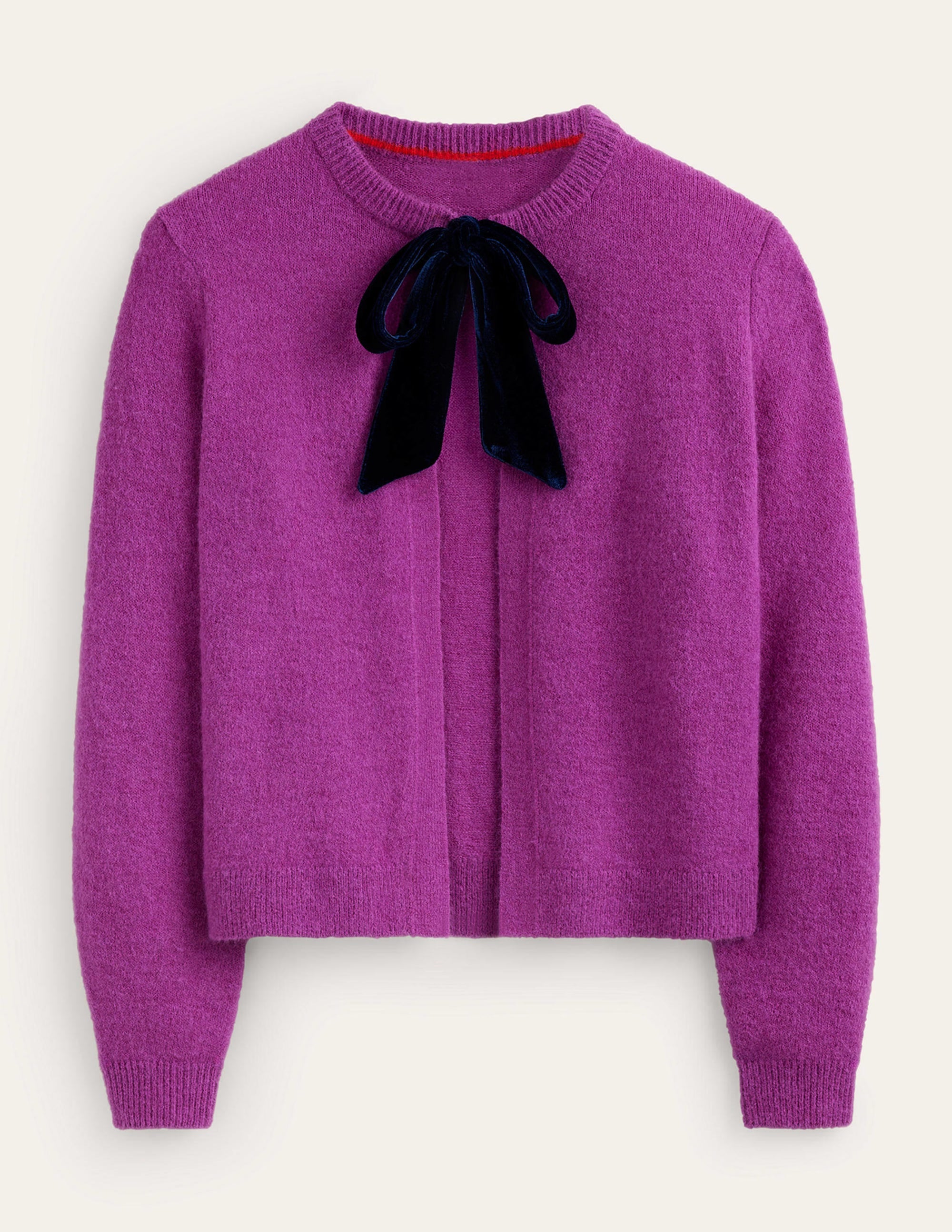 Fluffy Bow Cardigan-Festival Fuchsia - Image 6