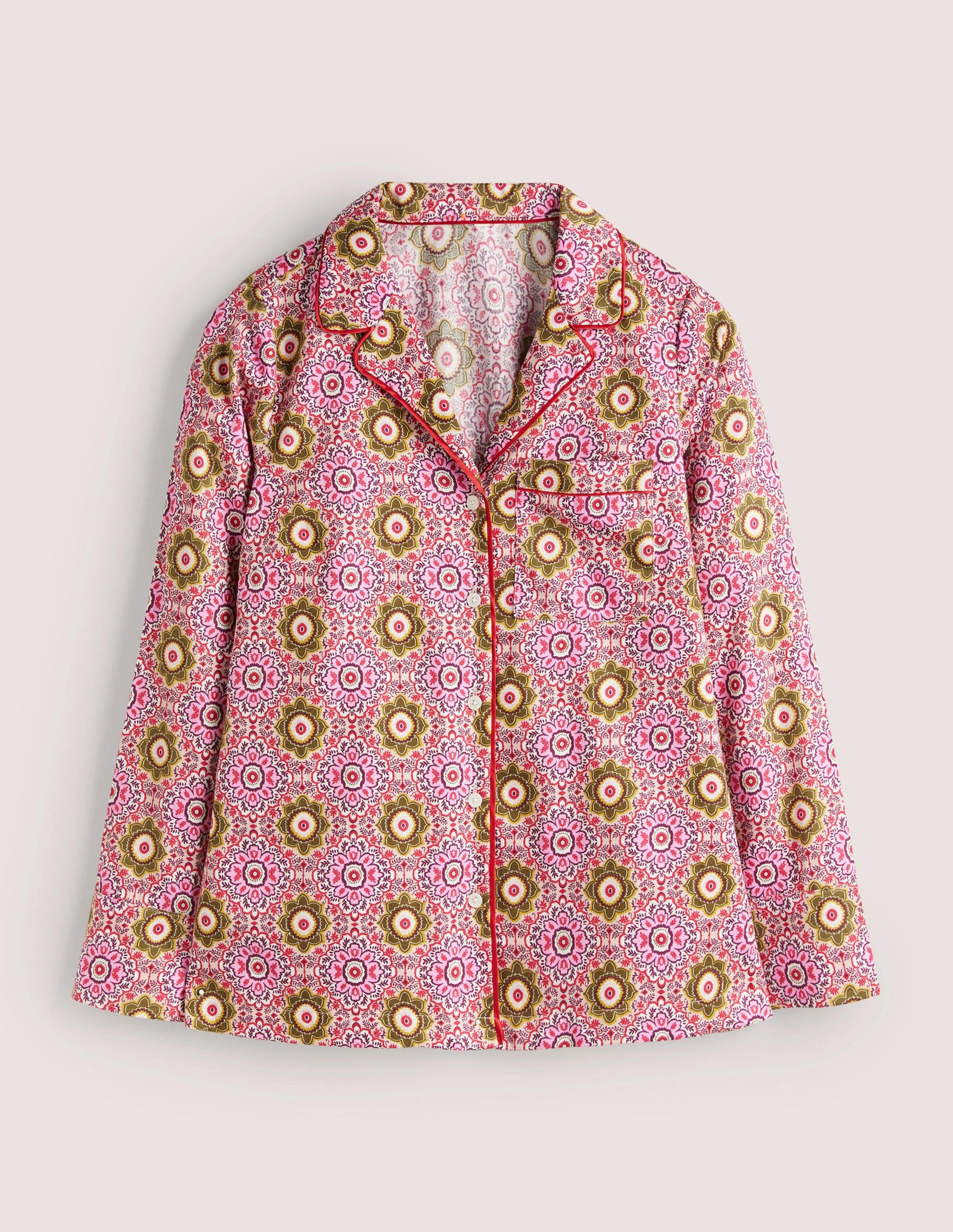 Easy Cotton Sleep Shirt-Milkshake, Paradise Garden-5