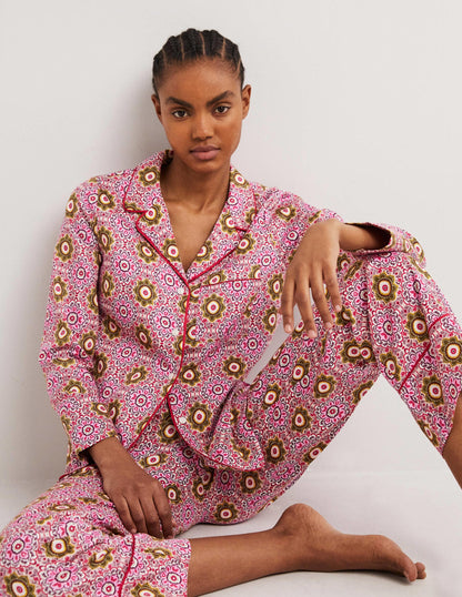 Easy Cotton Sleep Shirt-Milkshake, Paradise Garden-1