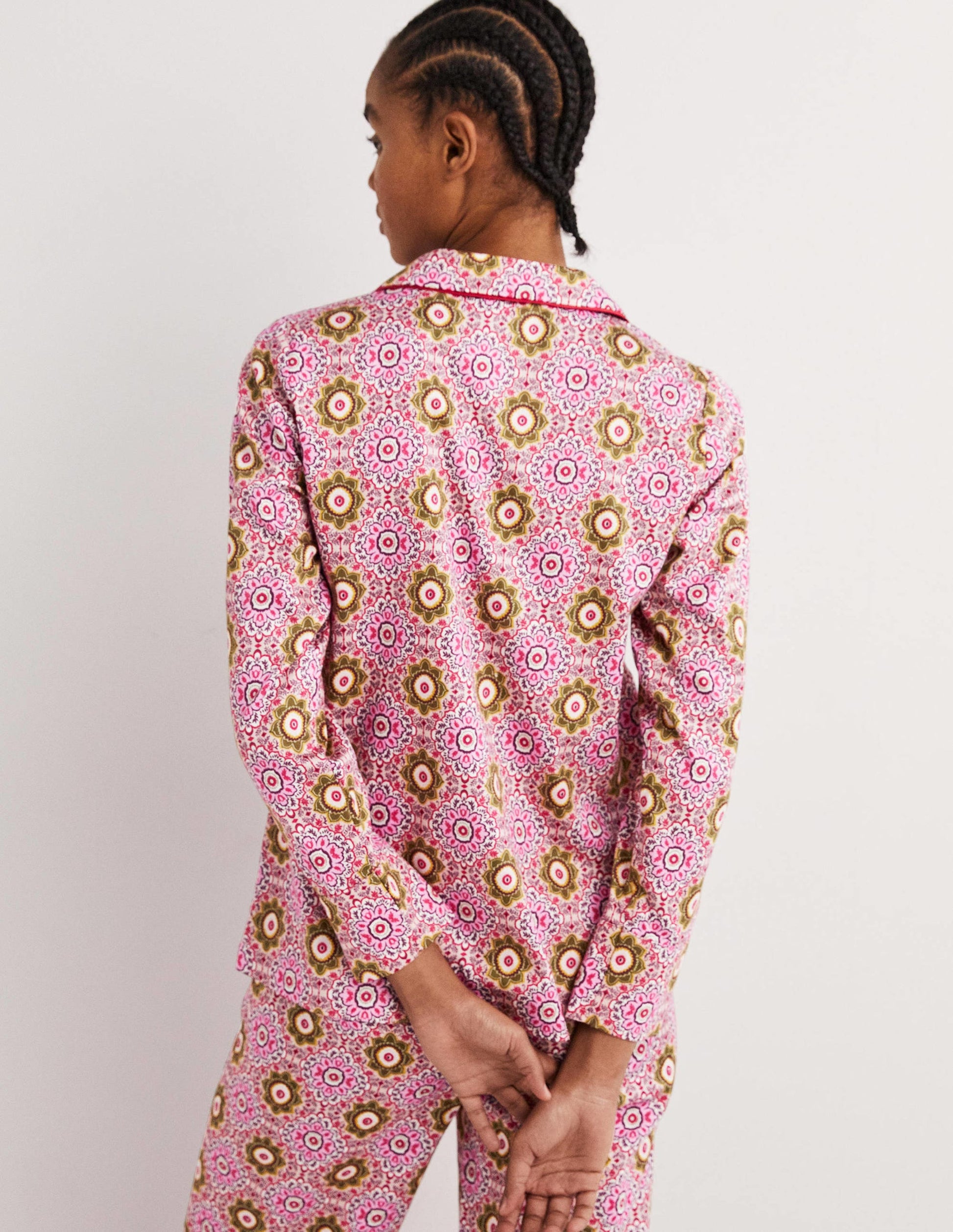 Easy Cotton Sleep Shirt-Milkshake, Paradise Garden-3