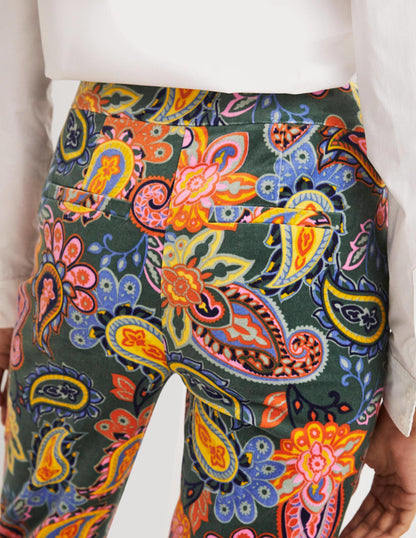 Classic Tapered Trousers-Trekking Green, Paisley Charm-5