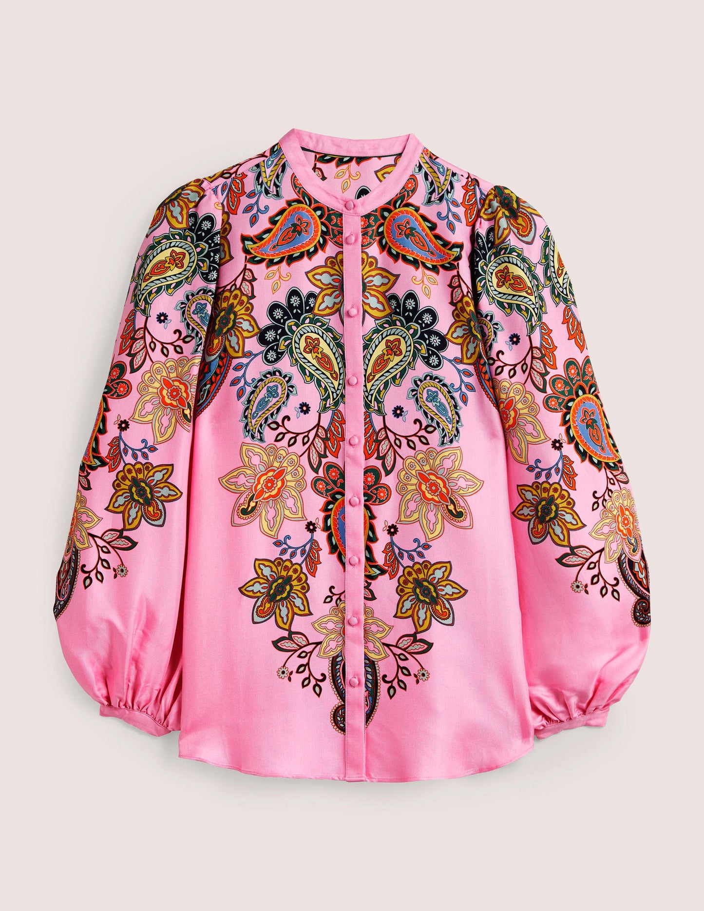 Blouson Sleeve Blouse-Cherry Blossom, Paisley Charm