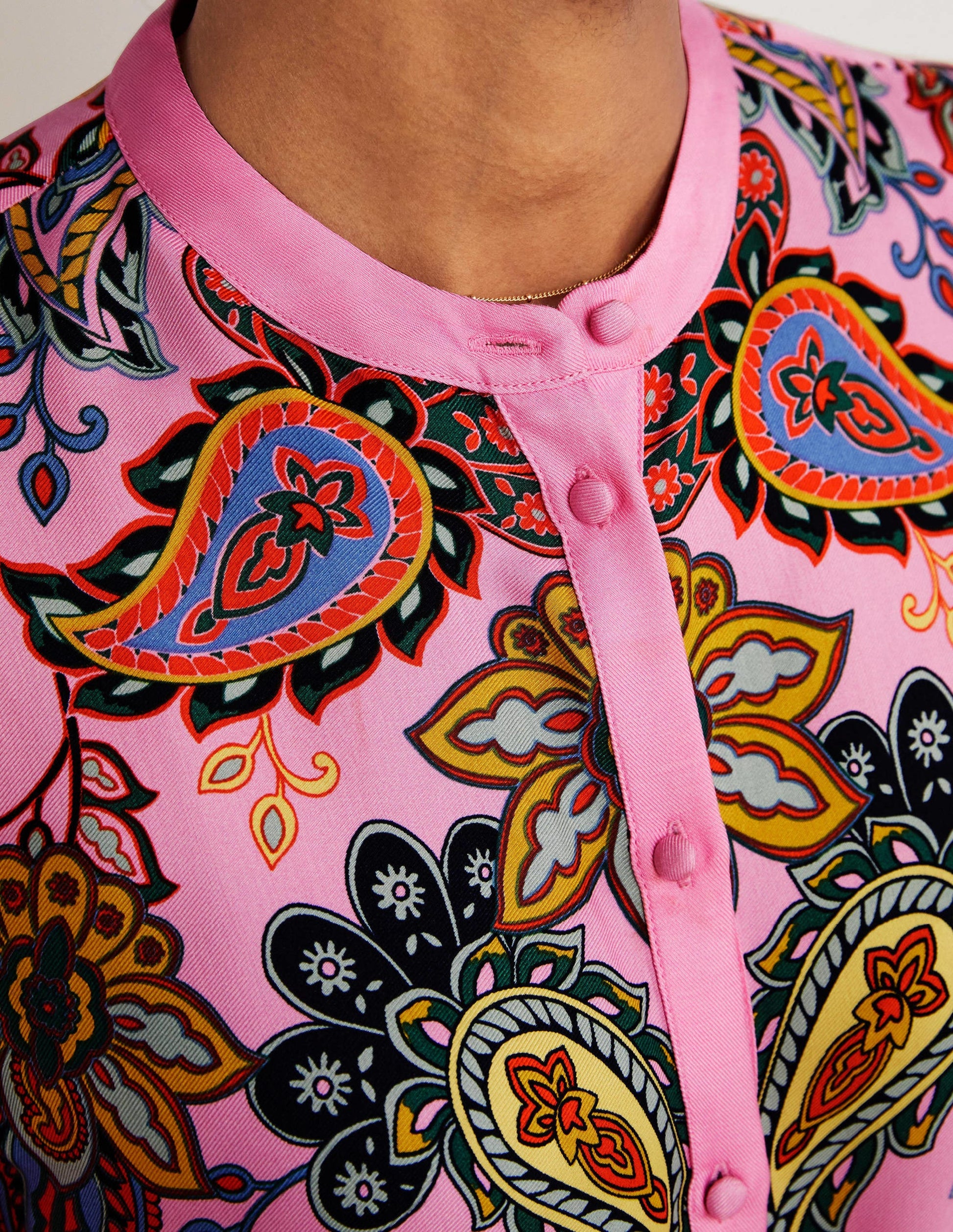 Blouson Sleeve Blouse-Cherry Blossom, Paisley Charm-2