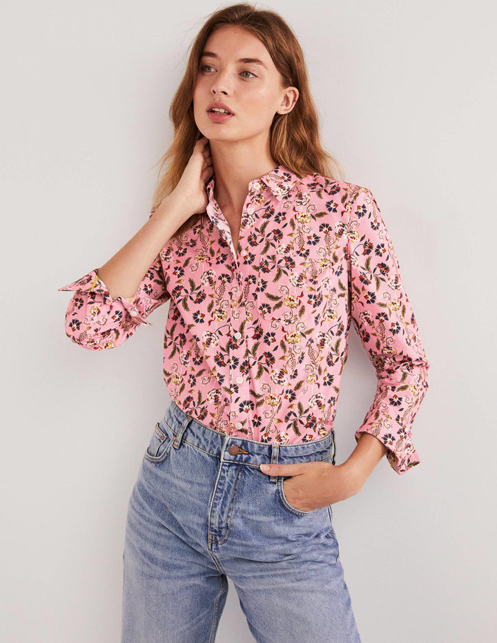 Classic Cotton Shirt-Almond Pink, Blossom Pome