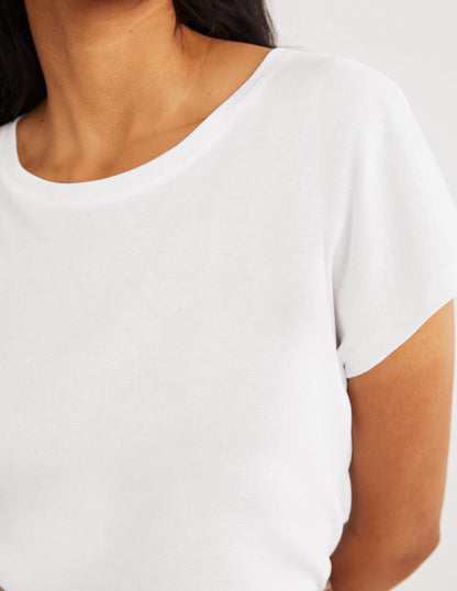 Soft Touch Sleeveless Top-White-2