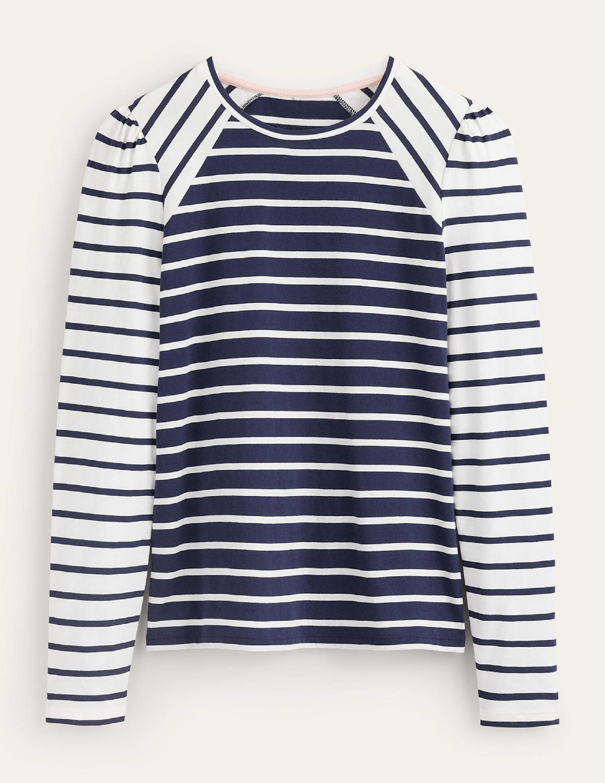 Arabella Stripe T-Shirt-French Navy, Ivory Hotch-7