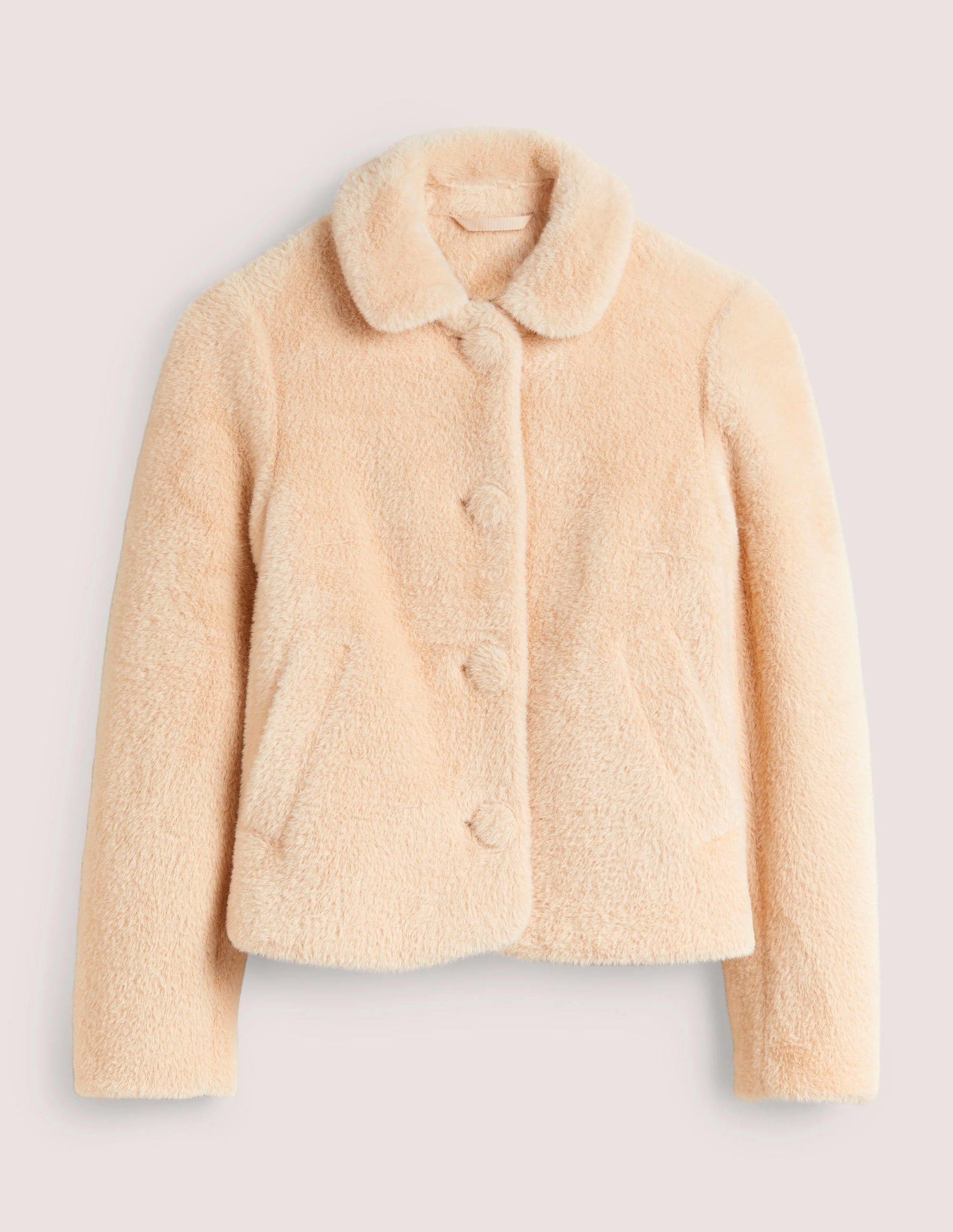 Faux Fur Short Coat-Natural-6