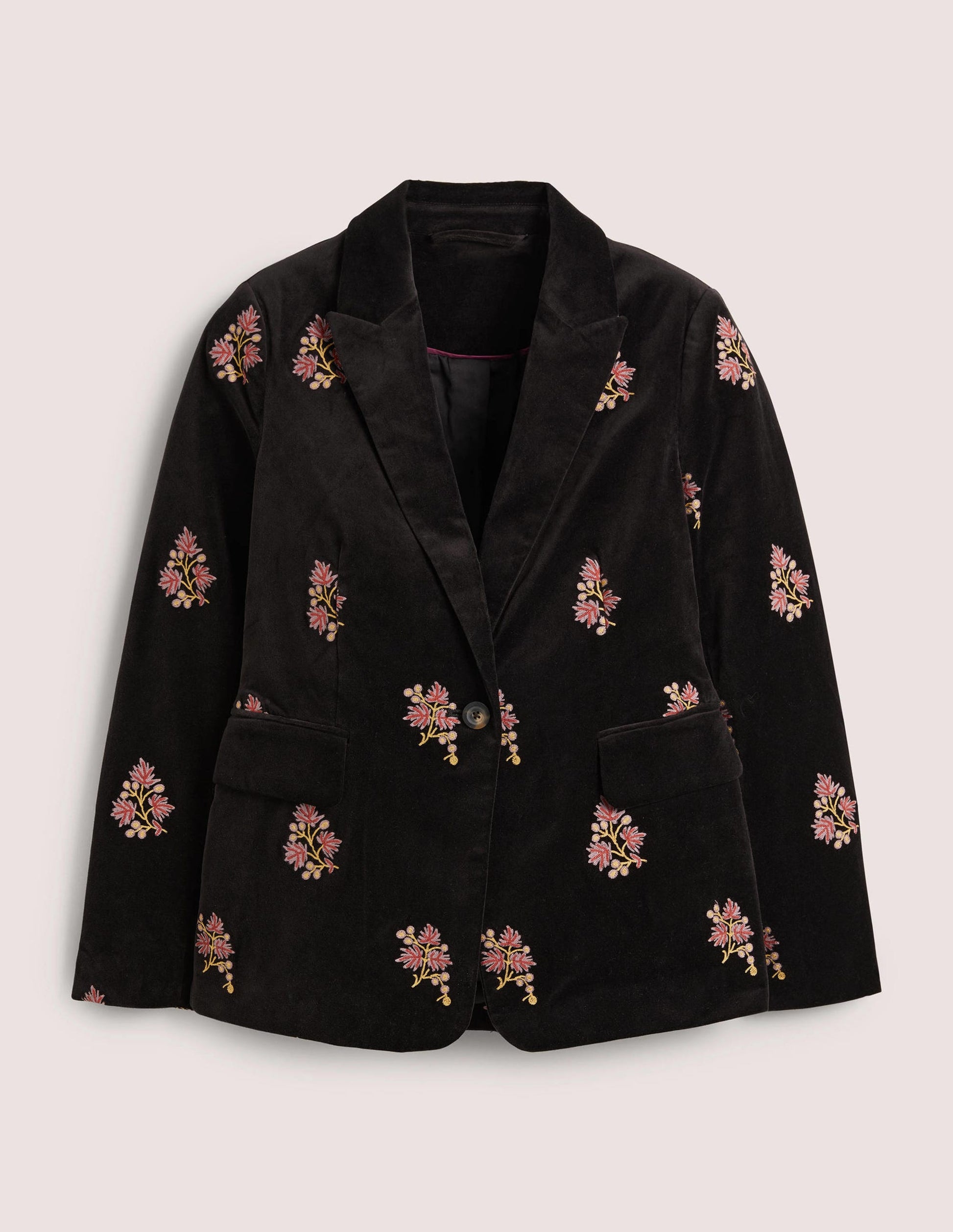 70s Tailored Blazer-Black, Embroidered-9