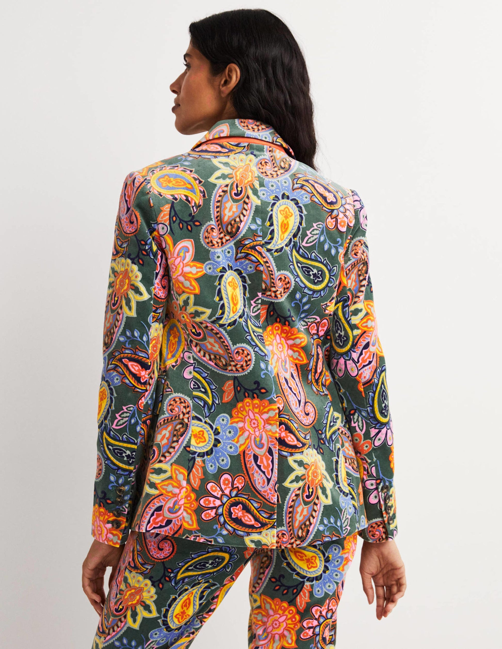 70s Tailored Blazer-Trekking Green, Paisley Charm-3