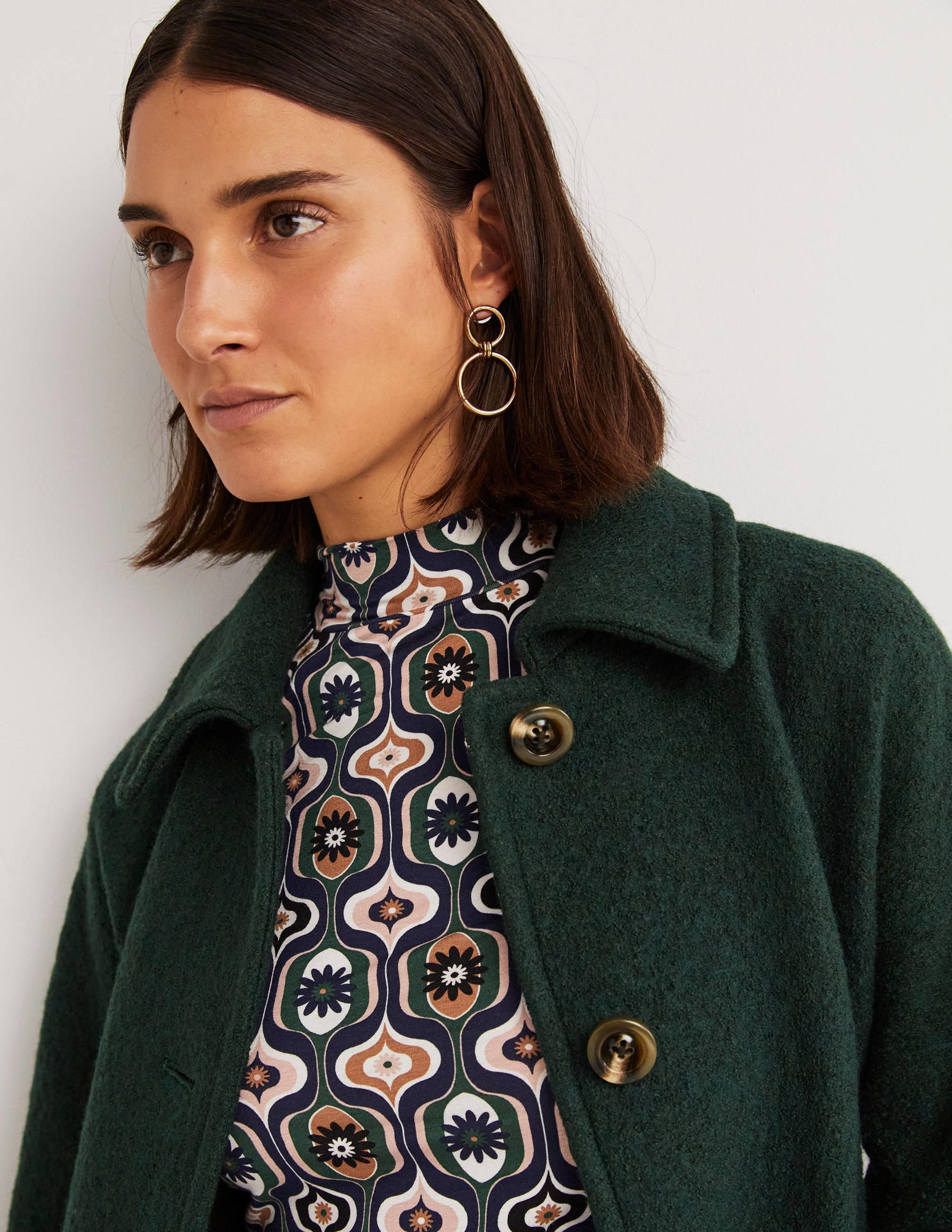 Belted Textured Wool Maxi Coat-Albete - Image 2