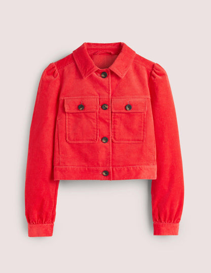Cropped Cord Jacket-Strawberry Tart Red-6