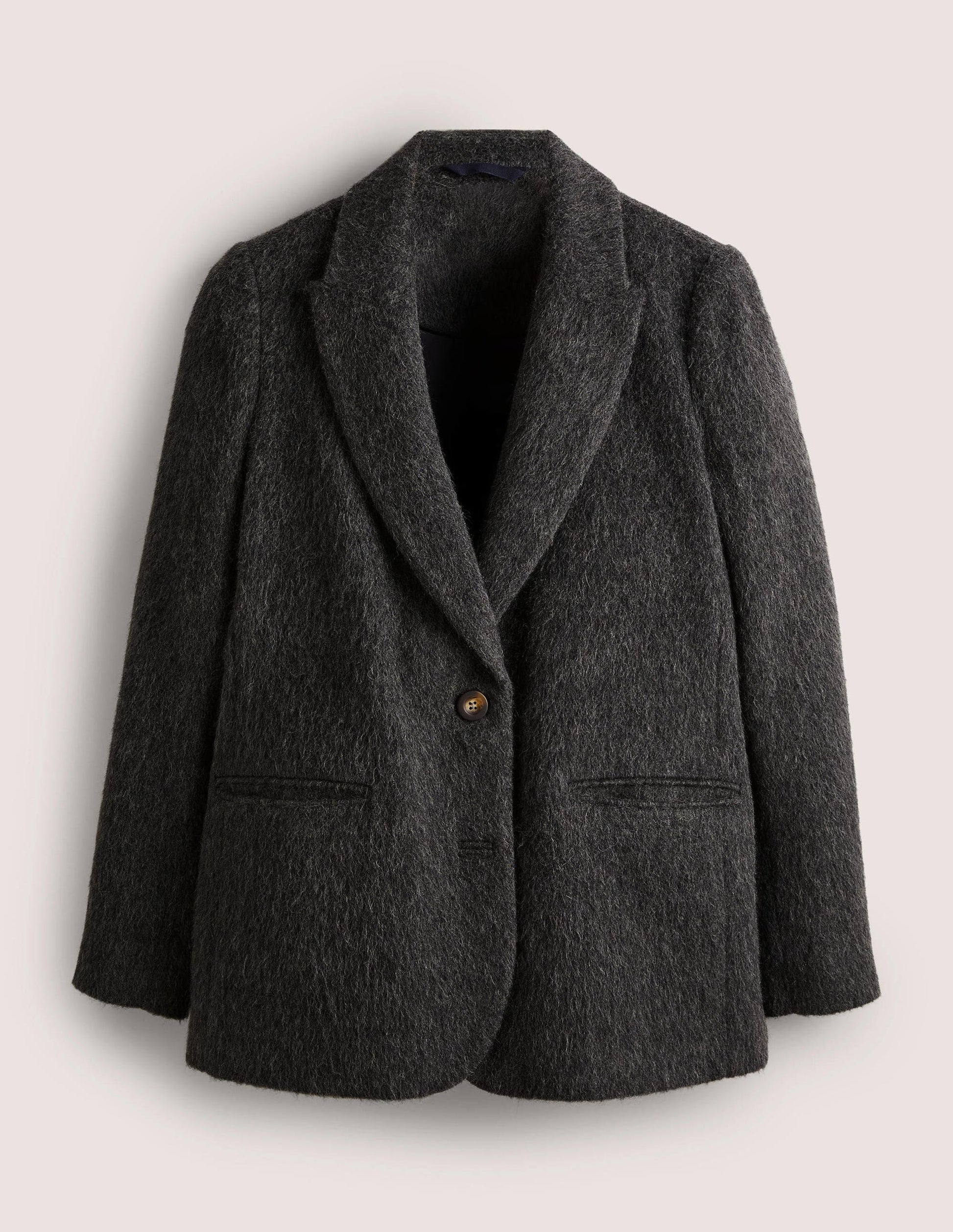 Drawn Wool Blazer-Charcoal-6