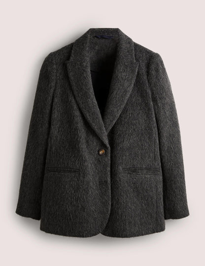 Drawn Wool Blazer-Charcoal-6