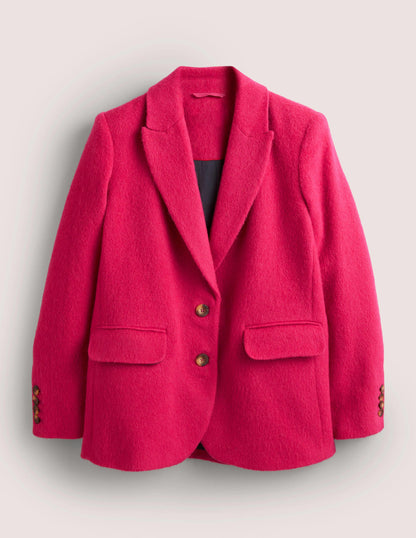 Drawn Wool Blazer-Pink-5