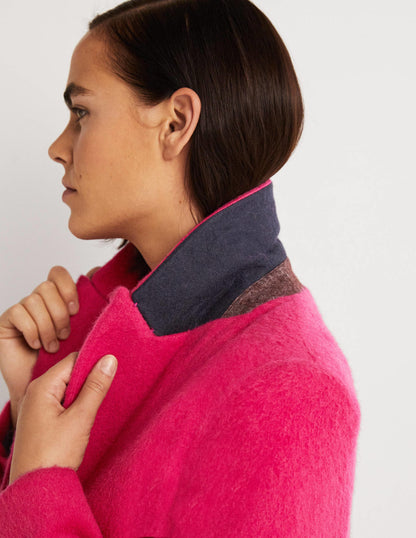 Drawn Wool Blazer-Pink-2