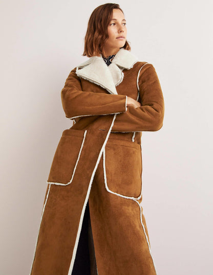 Reversible Faux-Shearling Coat-Hazel-1