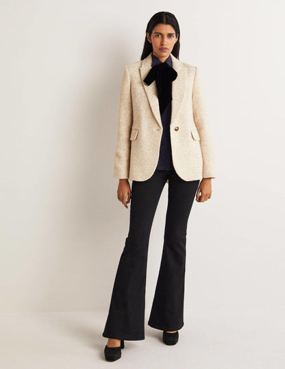 Herringbone Party Blazer-Gold Metallic Herringbone-5