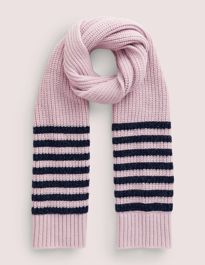 Chunky Stripe Scarf-Boto Pink