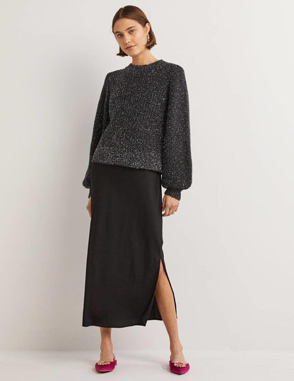 Chunky Ribbed Jumper-Black Sparkle-6