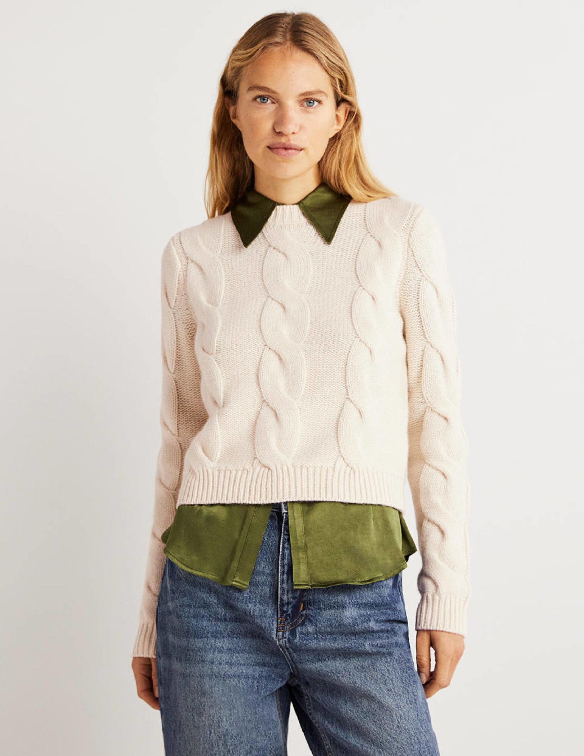 Chunky Cable Jumper-Warm Ivory-1