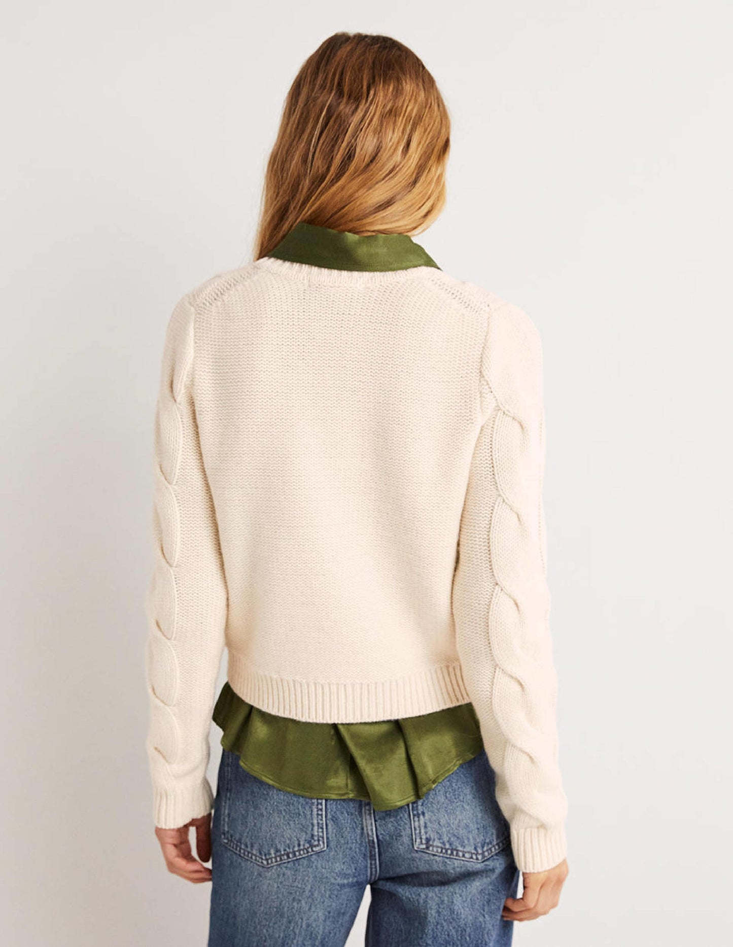 Chunky Cable Jumper-Warm Ivory