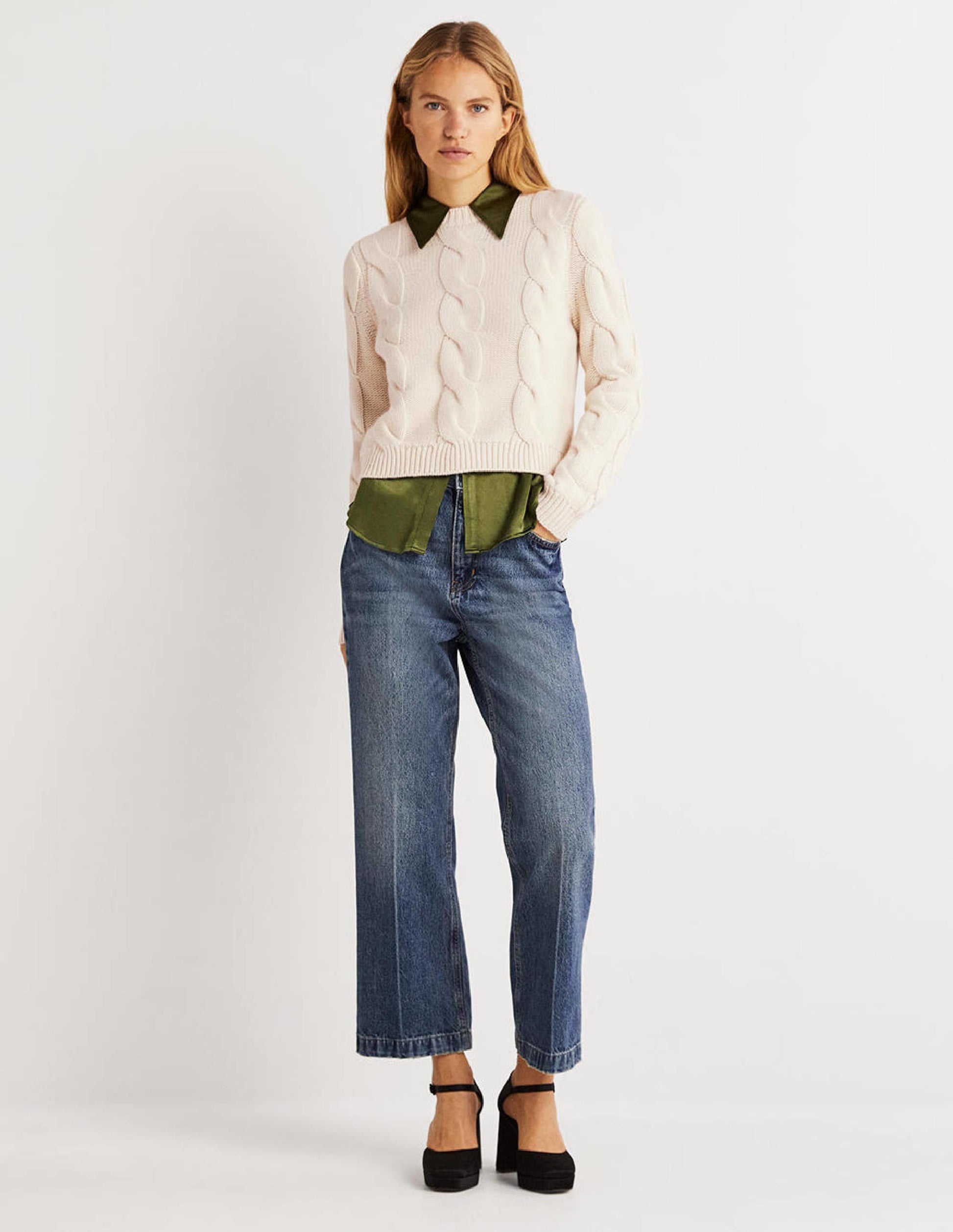 Chunky Cable Jumper-Warm Ivory-4