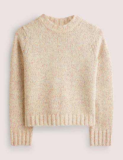 Speckled Fluffy Jumper-Ivory-6
