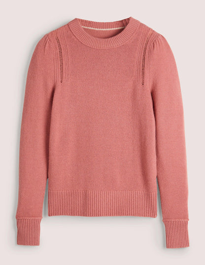 Lofty Cashmere Jumper-Dusty Red Melange-6