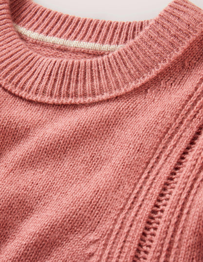 Lofty Cashmere Jumper-Dusty Red Melange-7