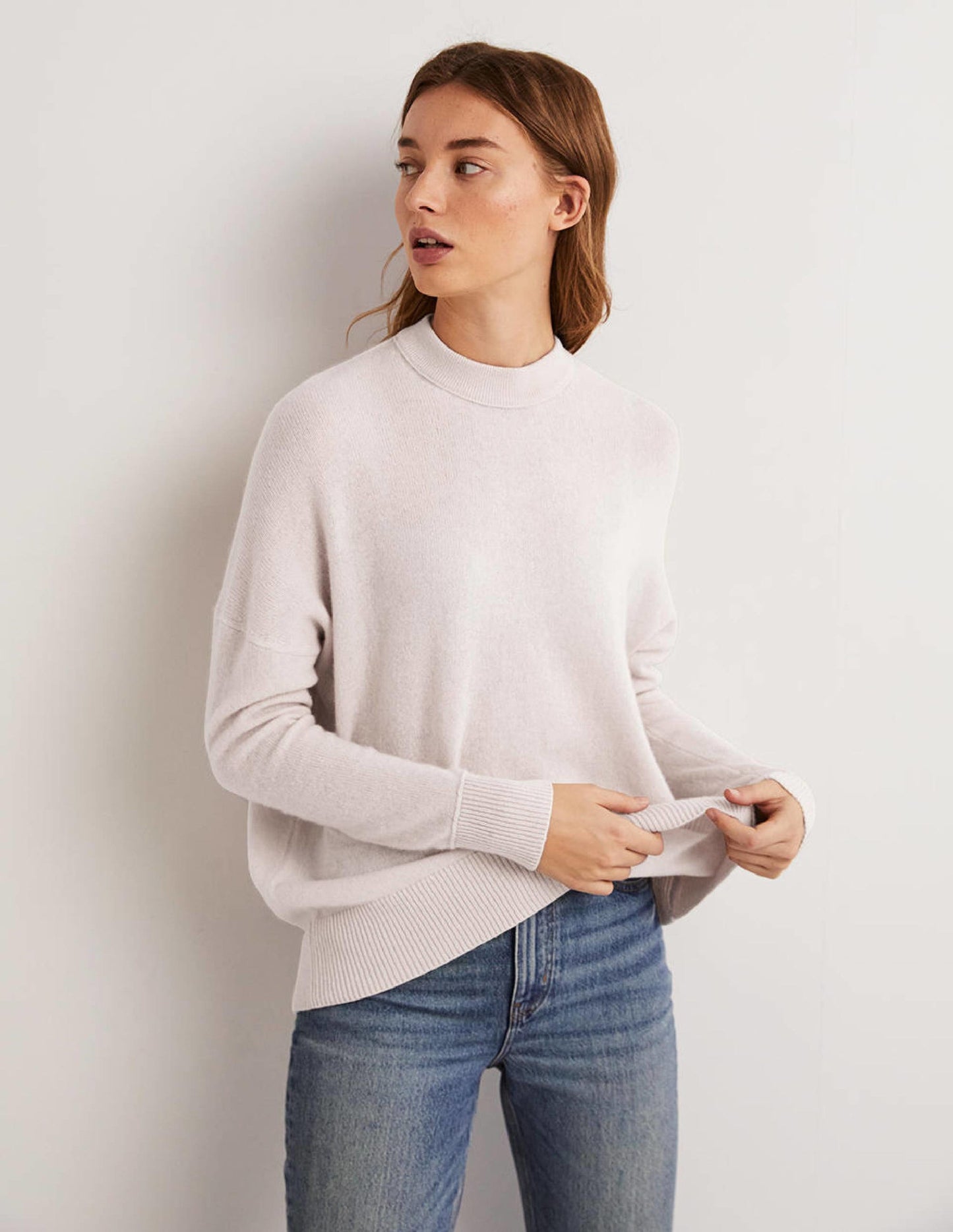 Cashmere Boyfriend Crew Jumper-Rope