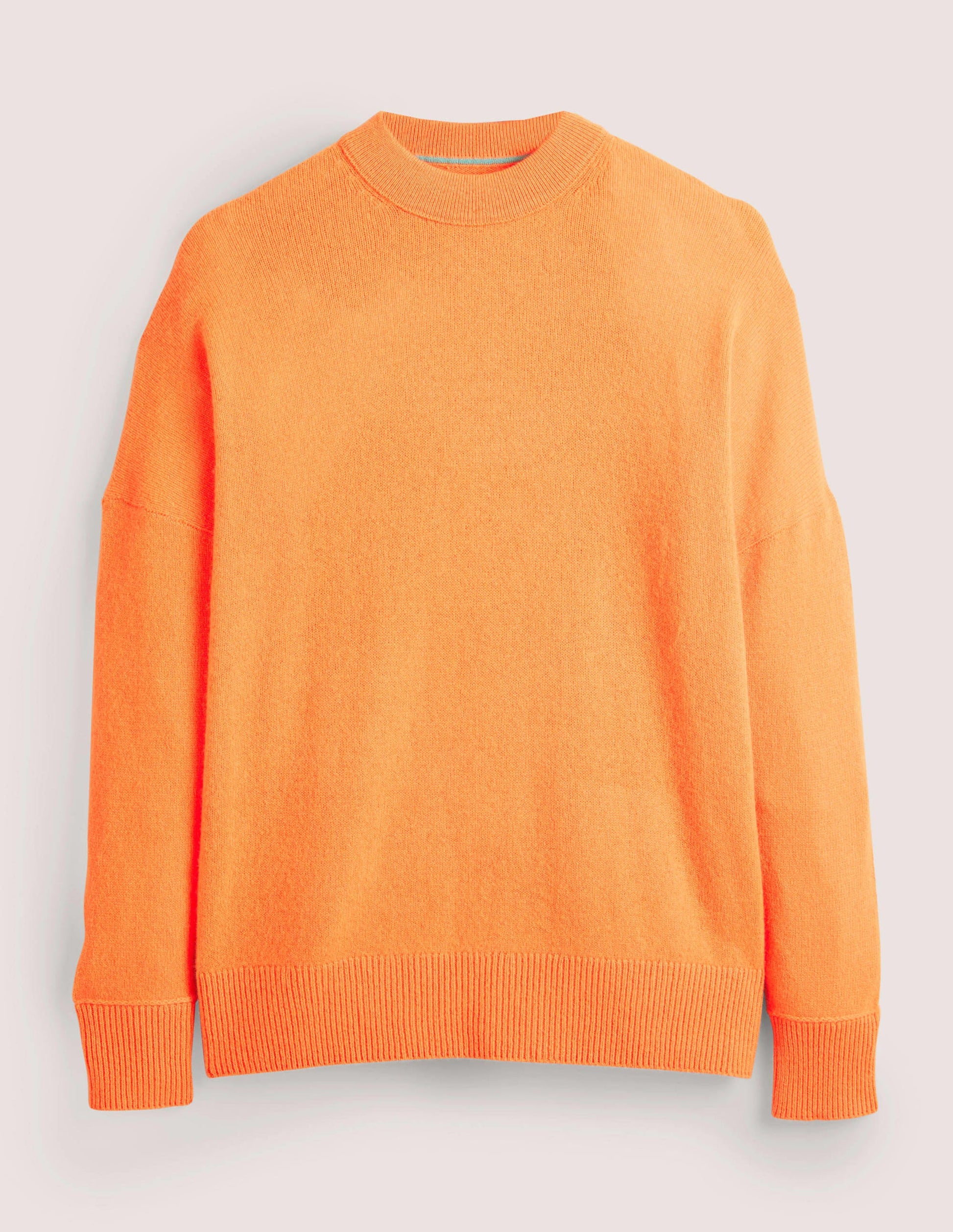Cashmere Boyfriend Crew Jumper-Neon Orange-5
