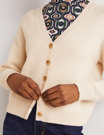 Ribbed Knit Cashmere Cardigan-Rope-2