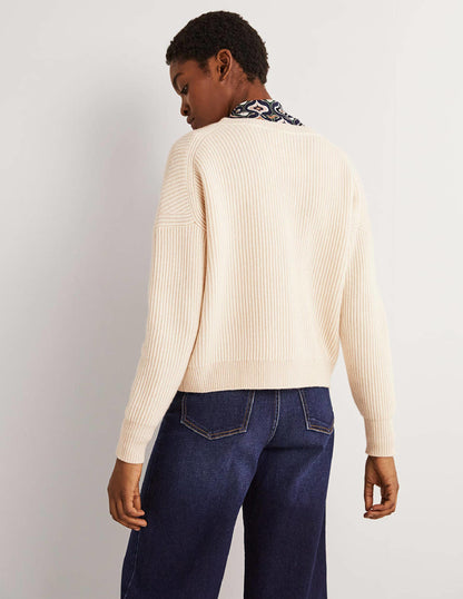 Ribbed Knit Cashmere Cardigan-Rope-3