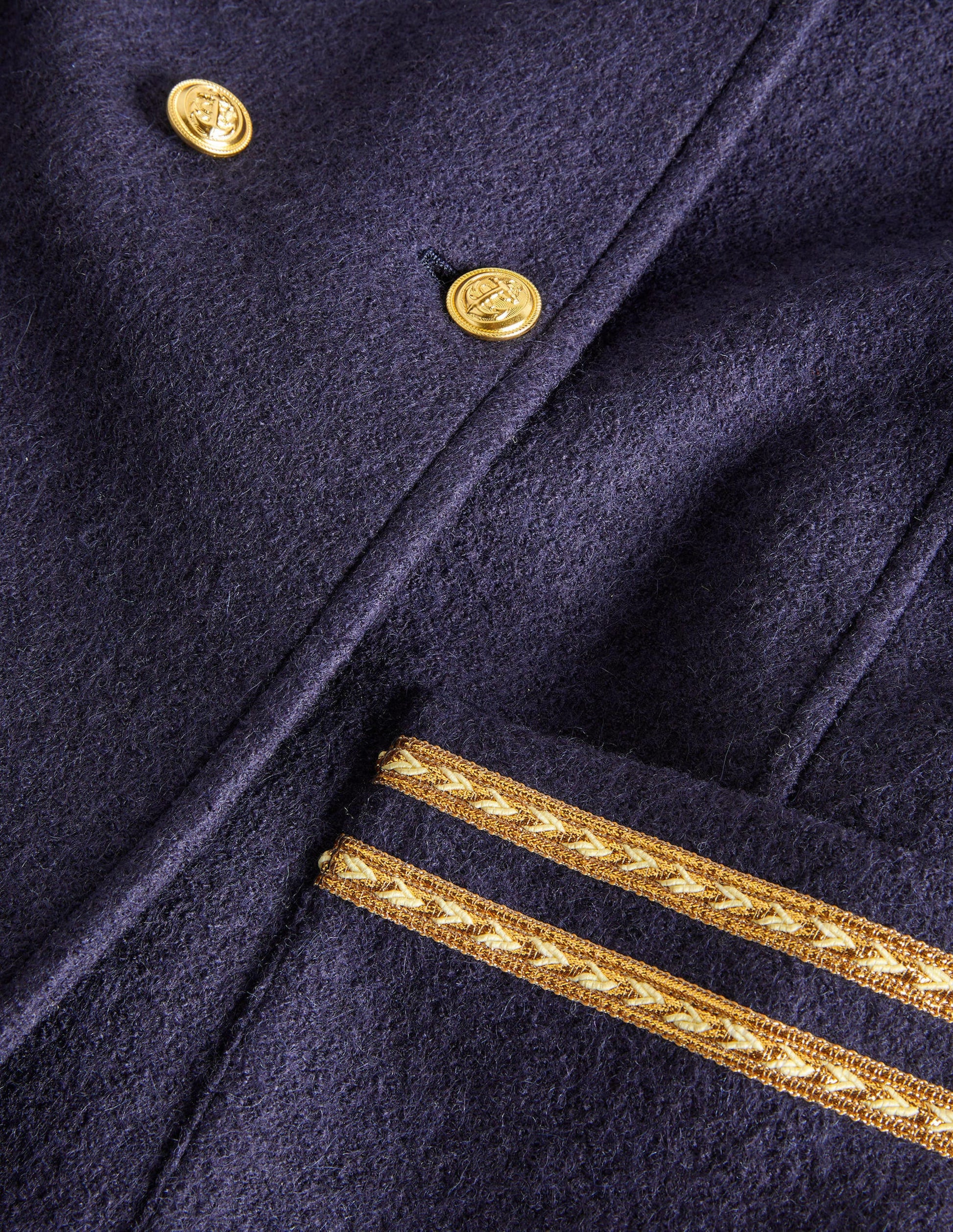 Double Breasted Military Coat-Navy-7