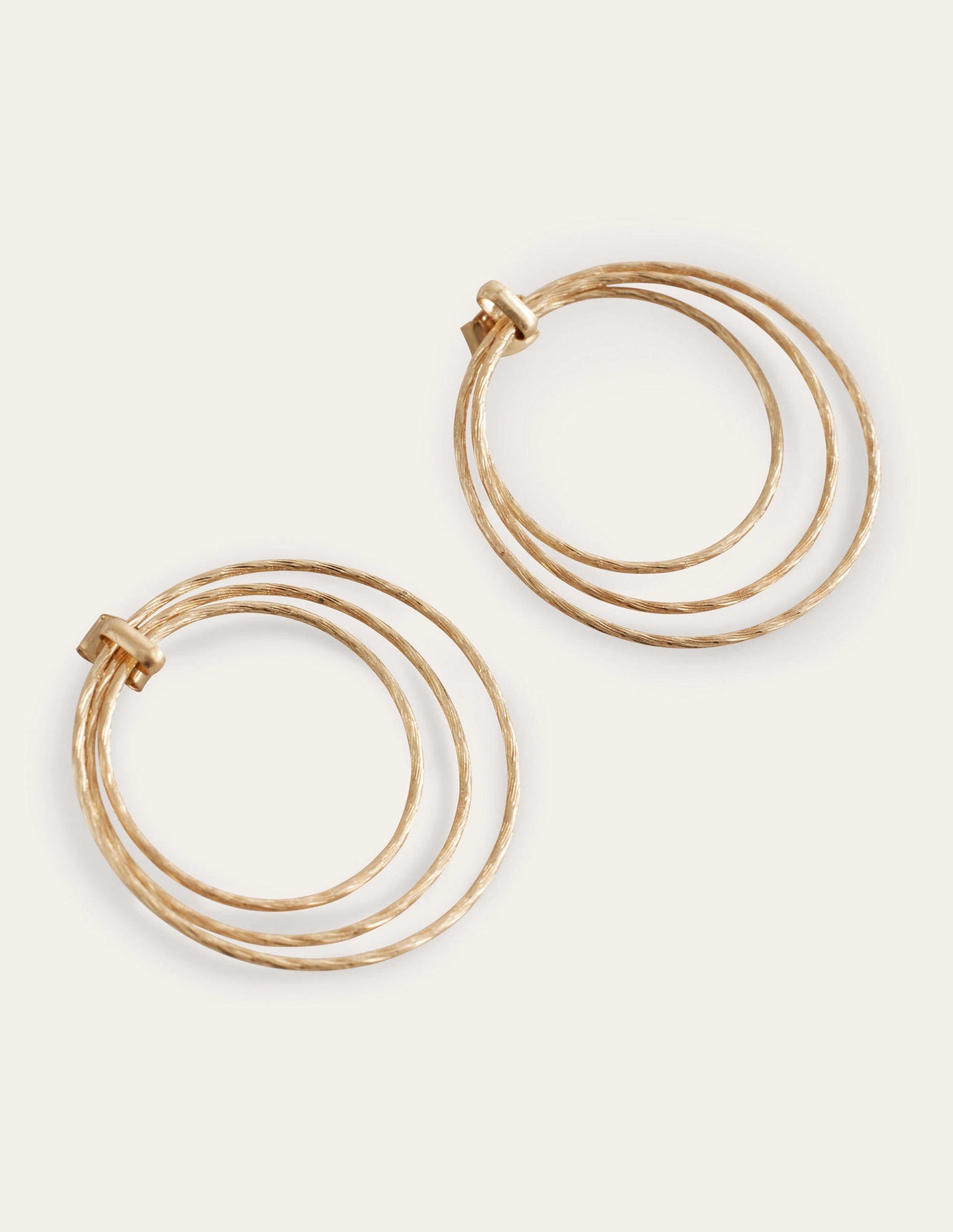 Wire Ring Layered Hoops-Gold