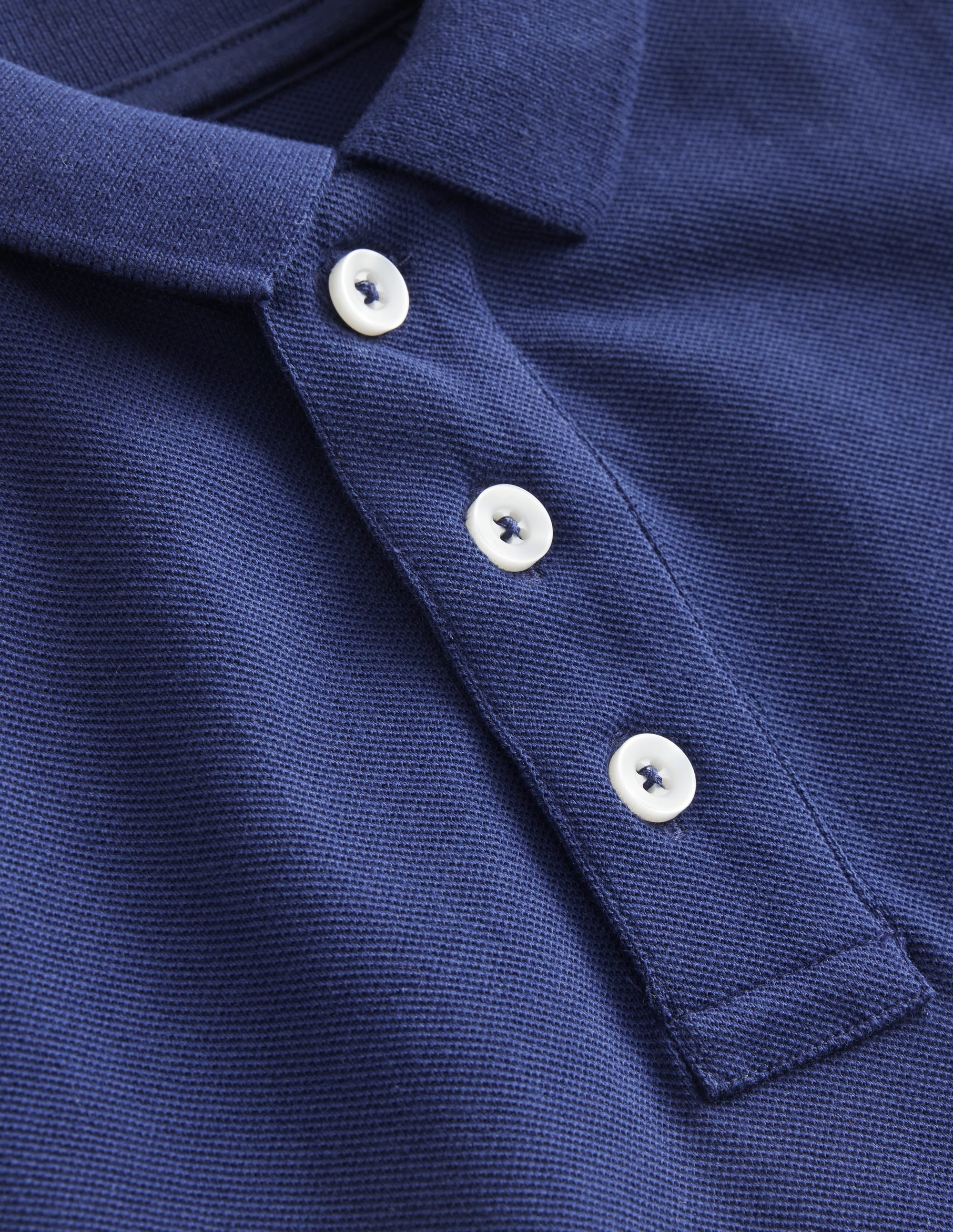 Piqué Polo Shirt-College Navy - Image 3