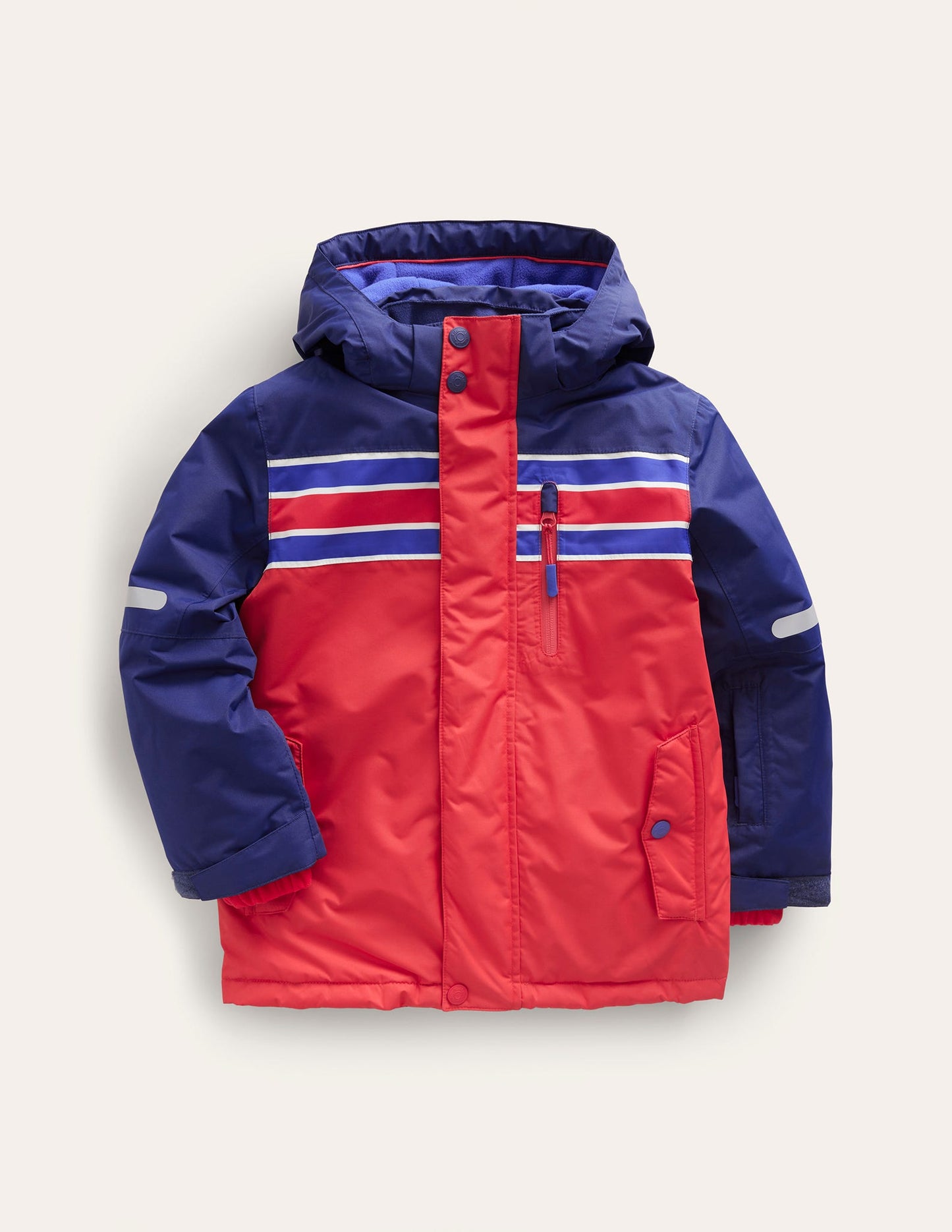 All-weather Waterproof Jacket-Red Colourblock