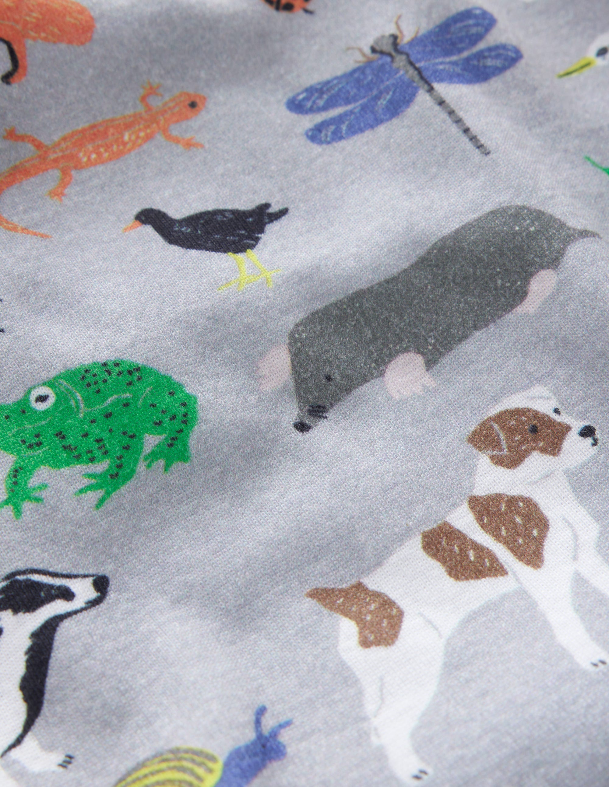 Snug Single Long John Pyjamas-Grey Marl Nature Trail - Image 3
