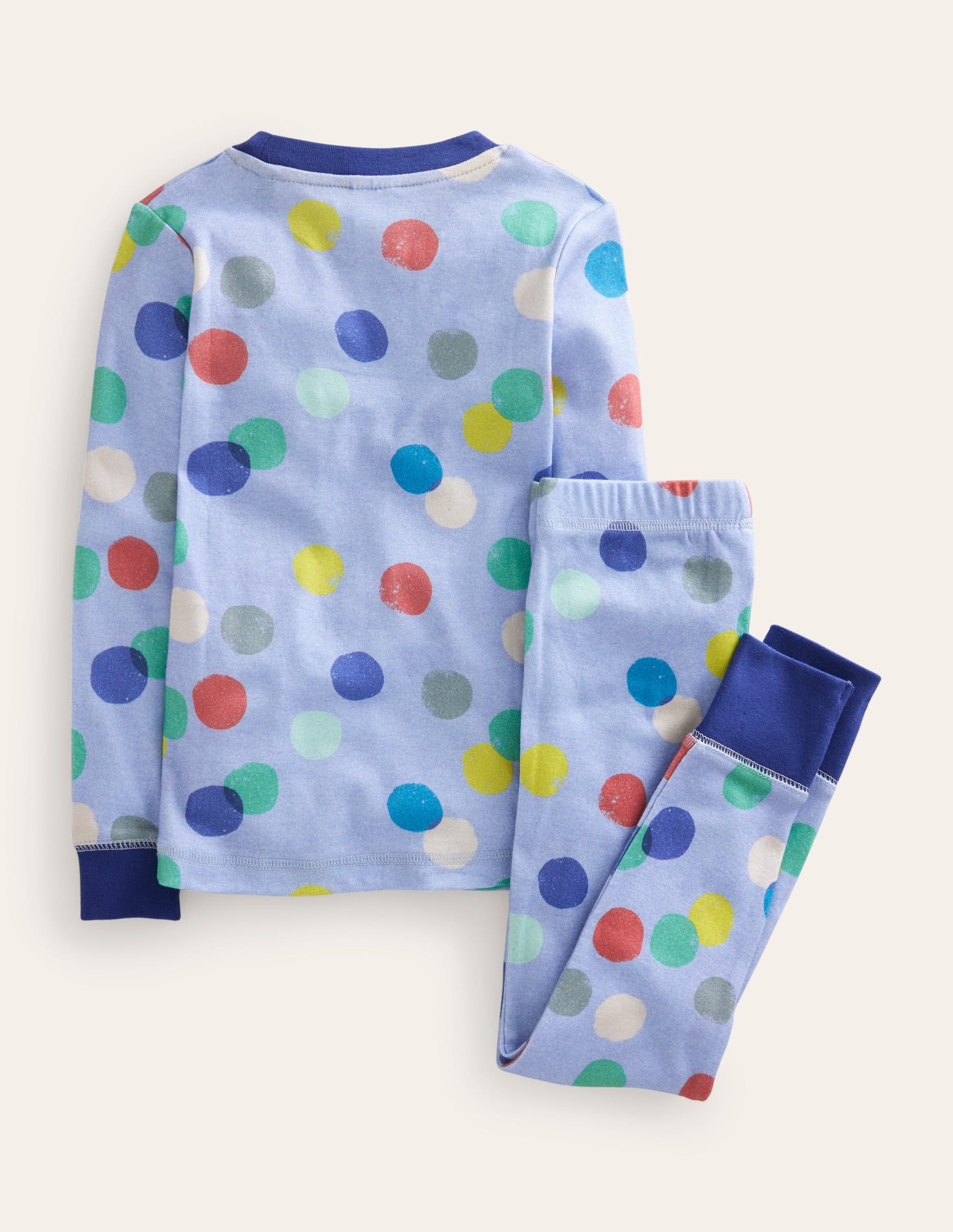Snug Single Long John Pyjamas-Multi Spot-2