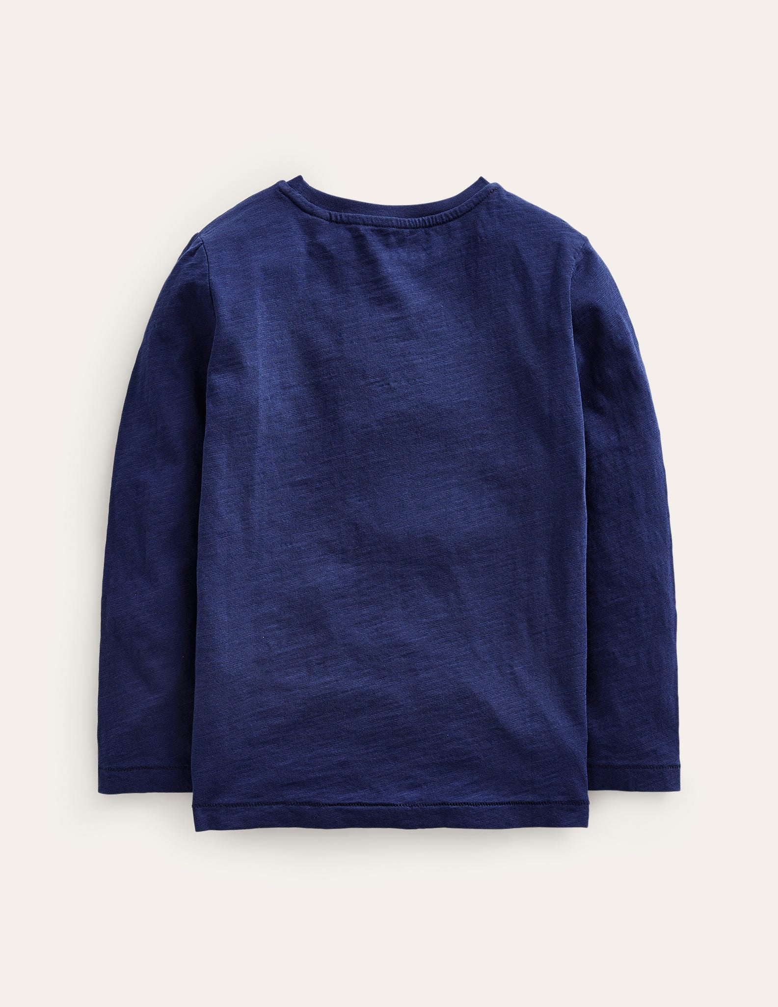 Long-sleeved Washed T-shirt-College Navy - Image 2