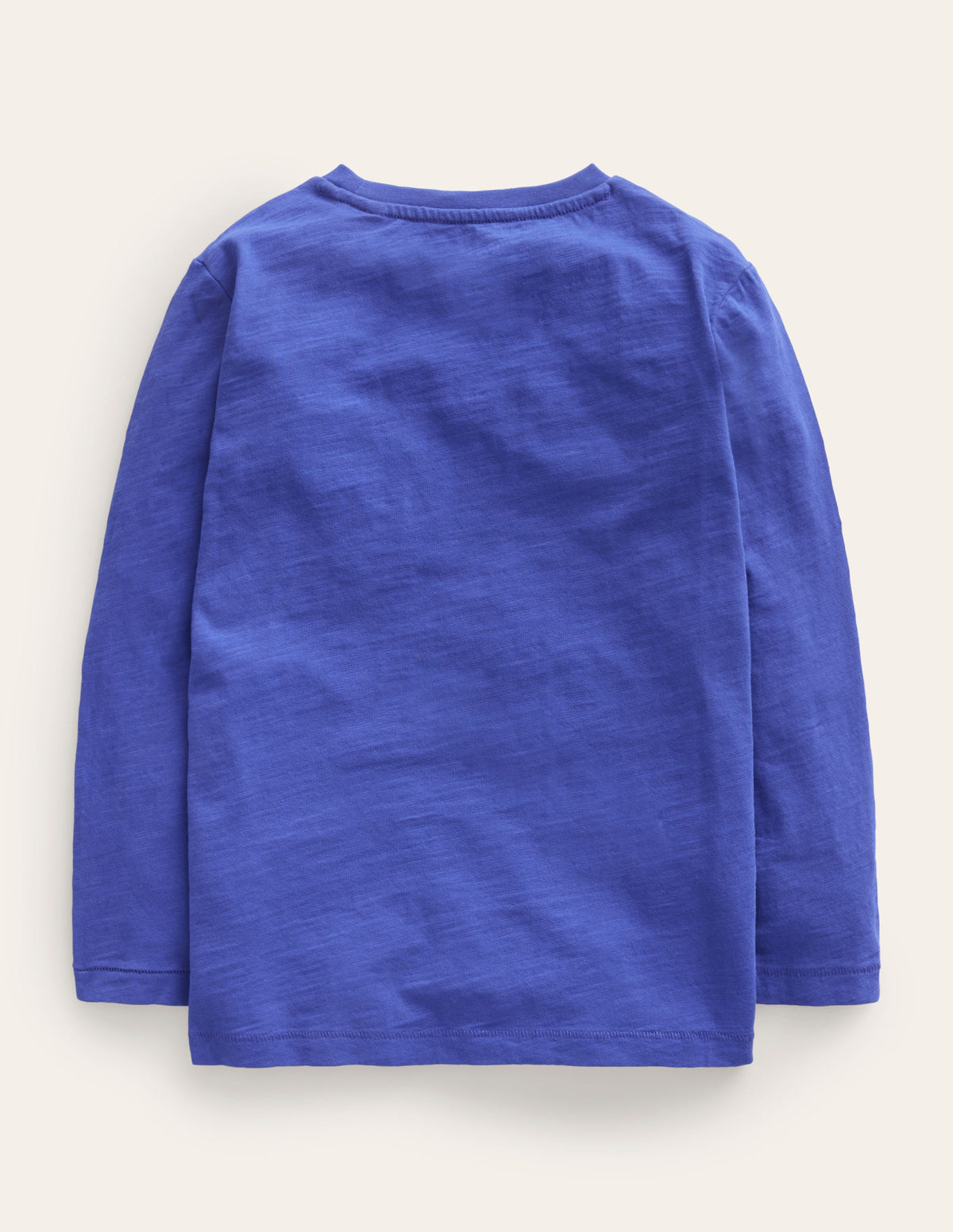 Long-sleeved Washed T-shirt-Bright Blue-2