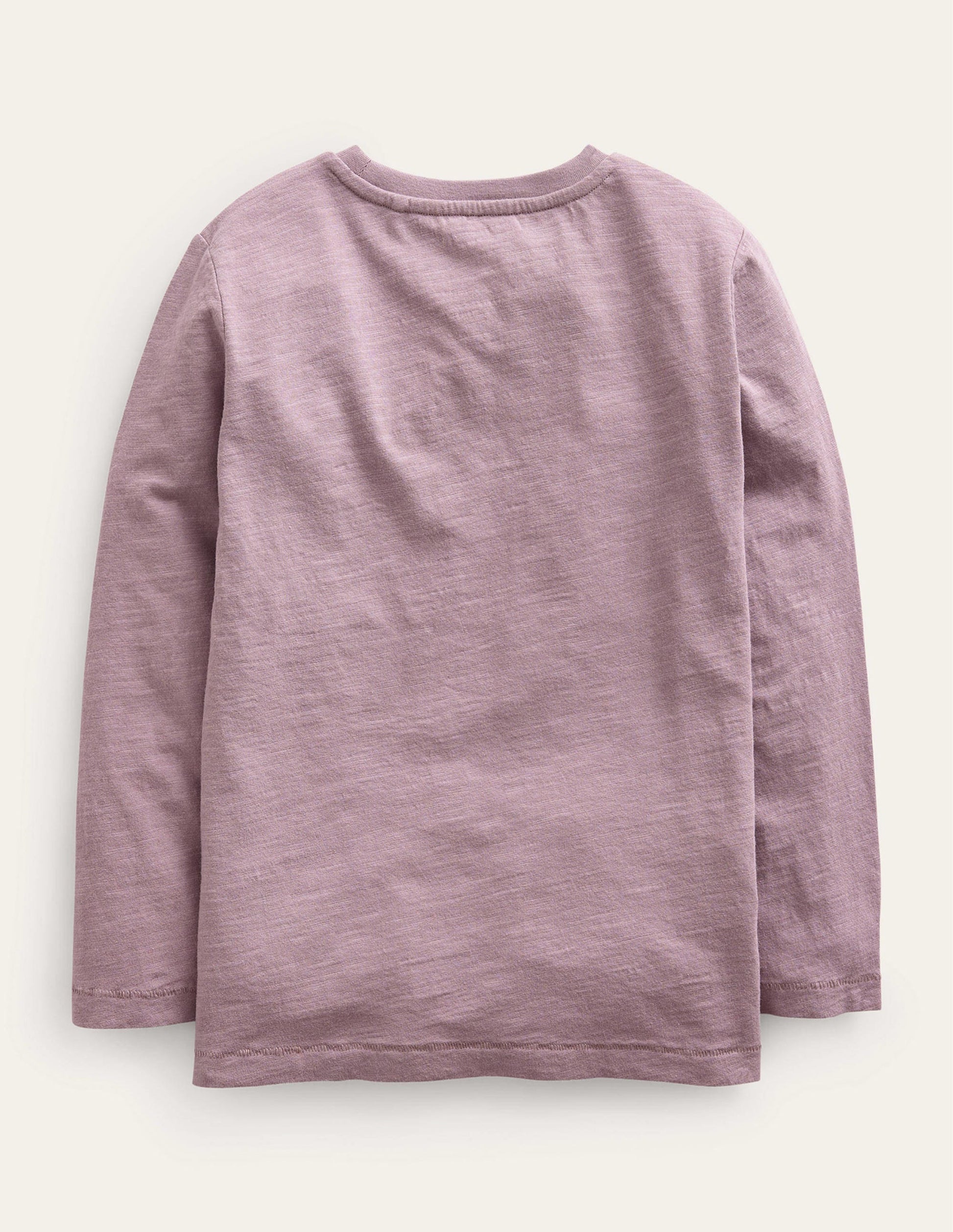 Long-sleeved Washed T-shirt-Lilac-2